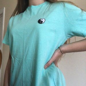 Turquoise Ying Yang T-shirt